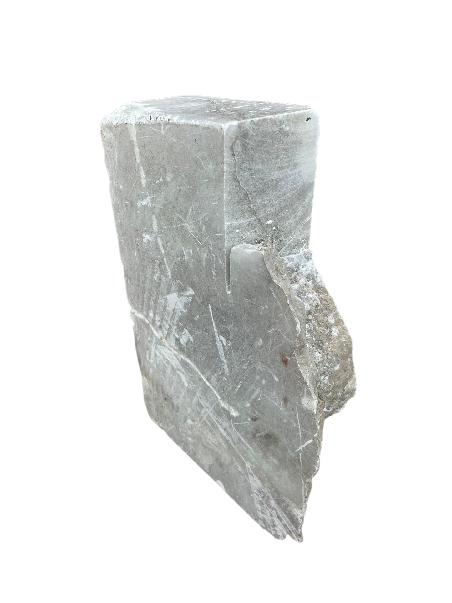 Mario's Italian White Translucent Alabaster Slab 43lb 4x4x15 #MWS01001035