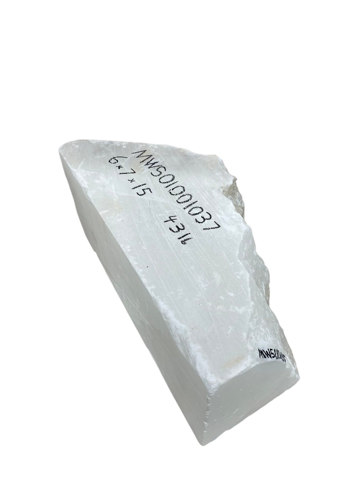 Mario's Italian White Translucent Alabaster Slab 43lb 6x7x15 #MWS01001 ...