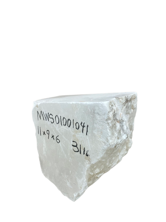 Mario's Italian White Translucent Alabaster Slab 31lb 11x9x6 #MWS01001041