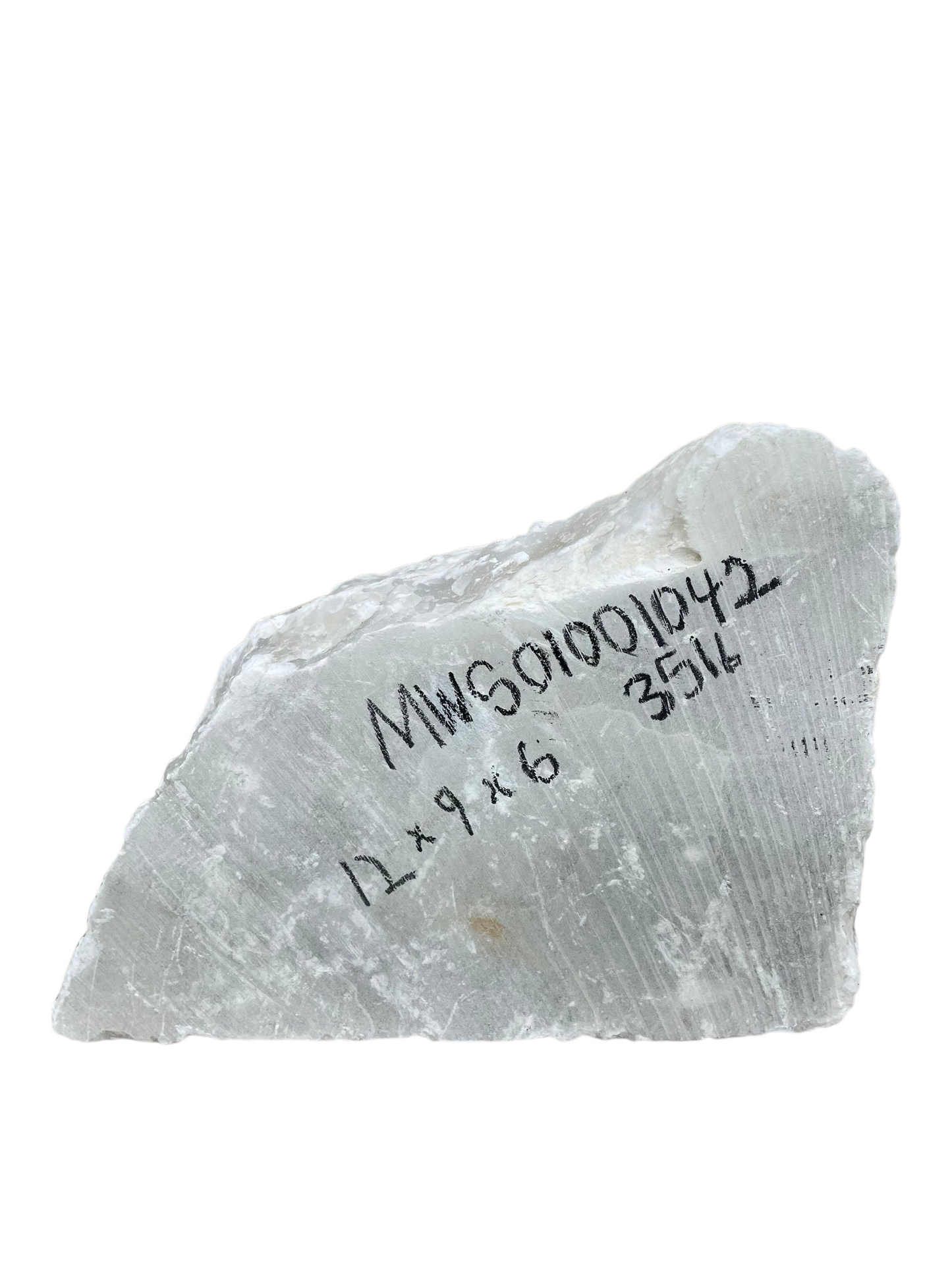 Mario's Italian White Translucent Alabaster Slab 35lb 12x9x6 #MWS01001042