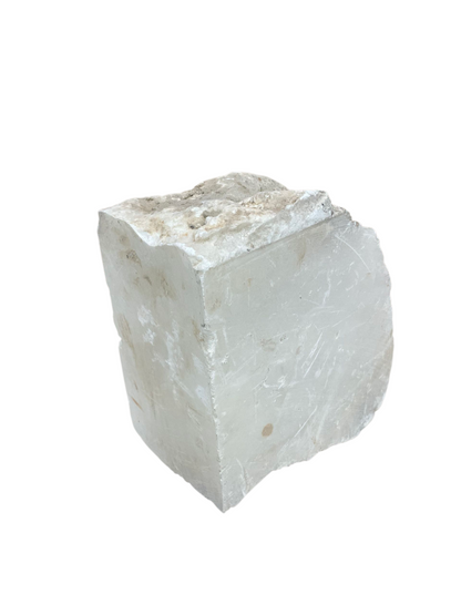 Mario's Italian White Translucent Alabaster Slab 36lb 9x9x6 #MWS01001043