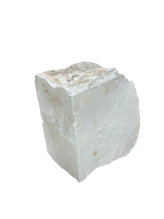 Mario's Italian White Translucent Alabaster Slab 36lb 9x9x6 #MWS01001043