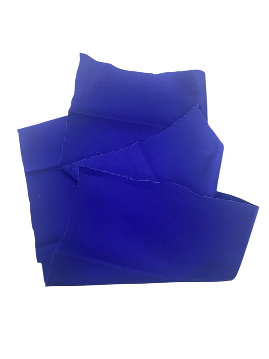 Royal Blue Cotton Velvet Fabric ~ 13"x16"
