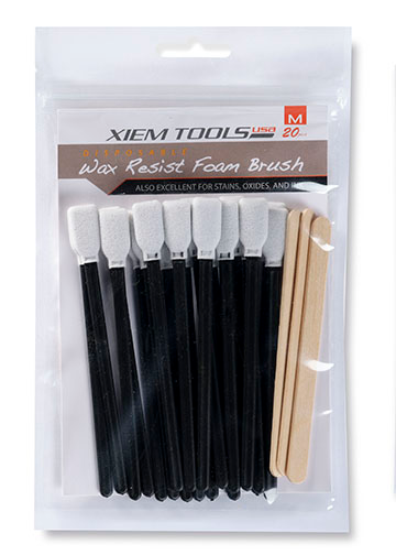 Wax Resist Foam Brushes
