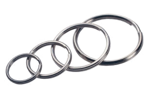 Tempered Steel Assorted Split Rings/cable Rings Key Ring