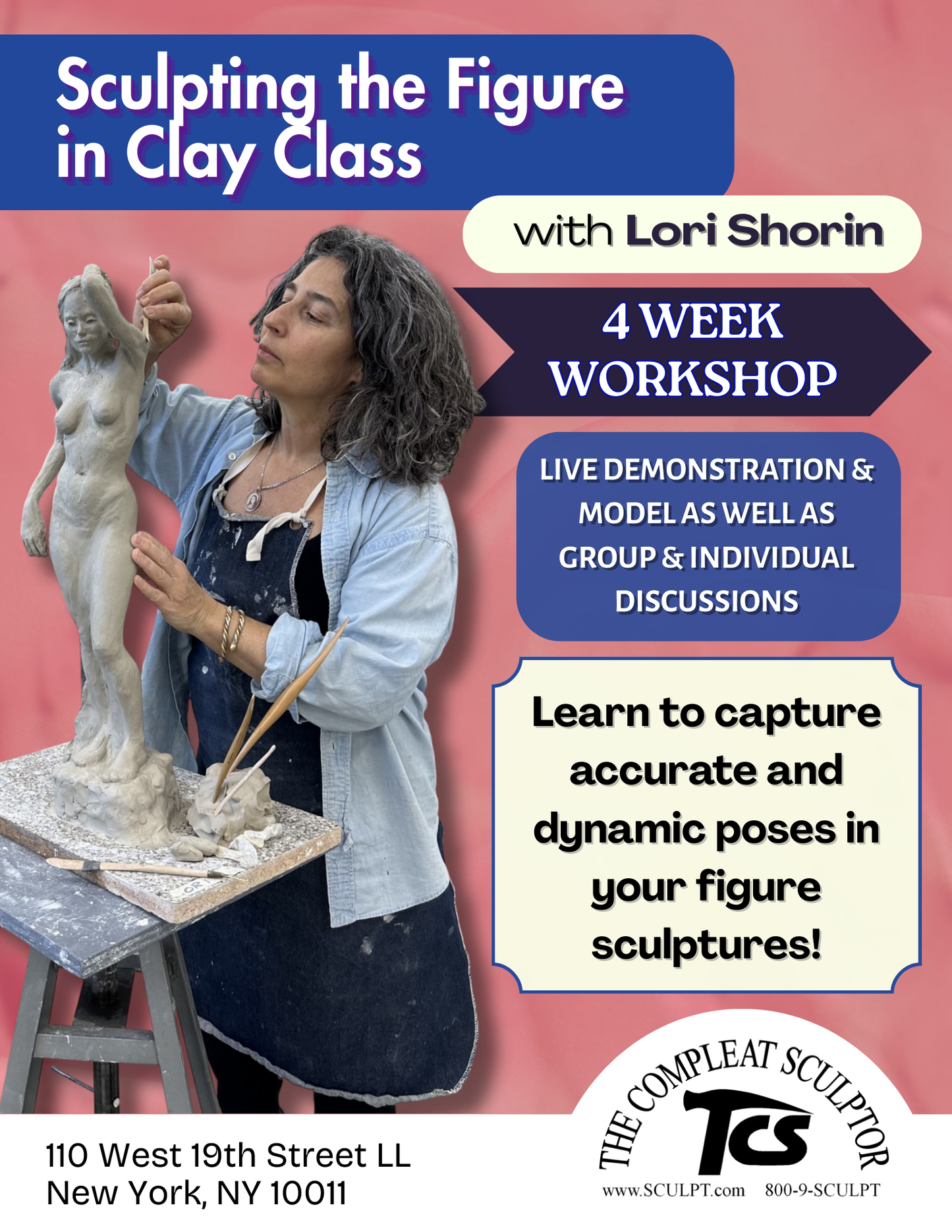 260409 Sculpting the Figure in Clay Class (4 Thursday Classes 12-3pm)