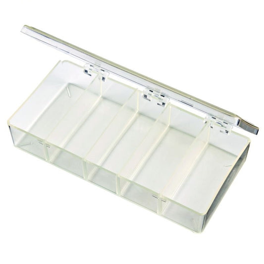 Very Small 5 Compartment Clear Plastic Box