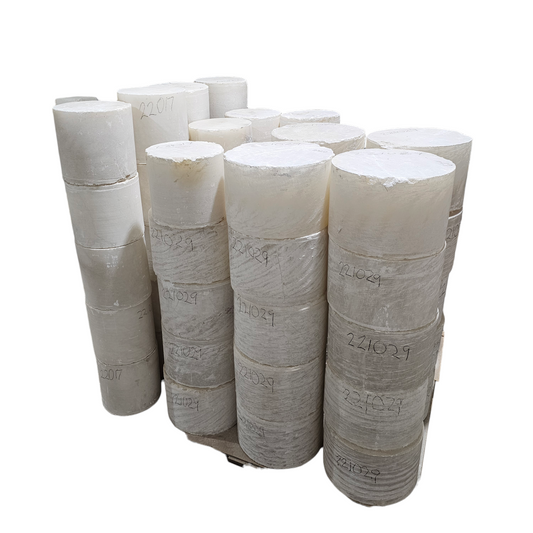 Italian White Translucent Alabaster Cylinder Per Pound
