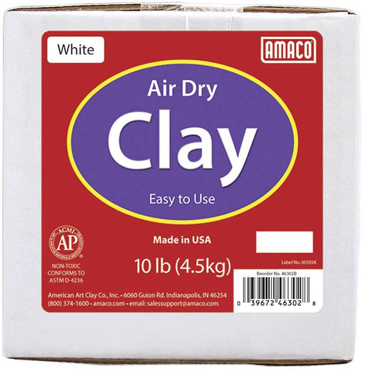 Amaco White 10 lb. Air Dry Clay 10 lb.
