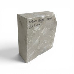 Mario's Italian White Translucent Alabaster Cut Block 18lb 3x8x9