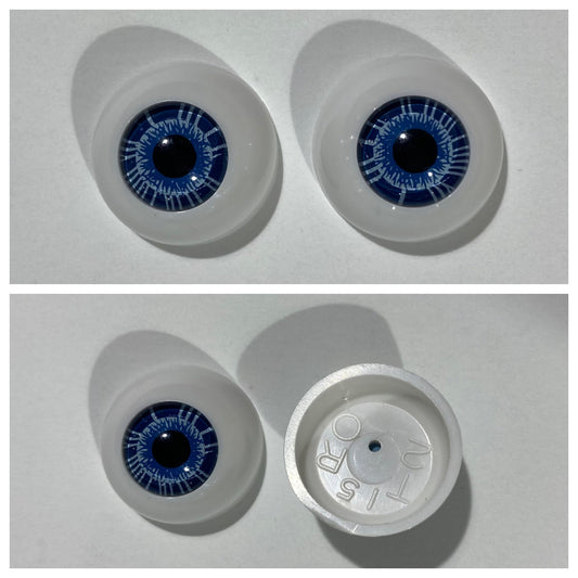 Acrylic Eyes 20mm Blue (Pair)