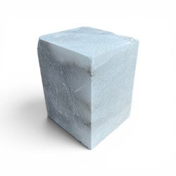 Mario's Italian White Translucent Alabaster Cut Block 22lb 5.5x6x8