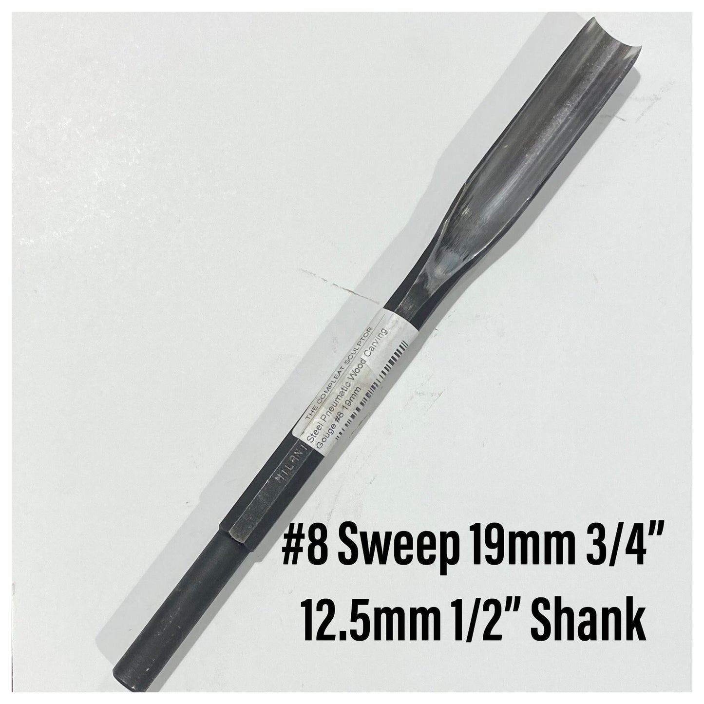 Steel Pneumatic Wood Carving Gouges #8 – The Compleat Sculptor, Inc
