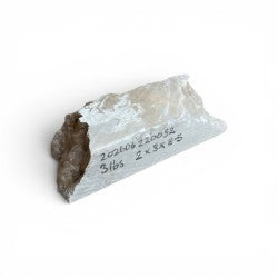Mario's Italian White Translucent Alabaster Cut Block 3lb 2x3x8.5