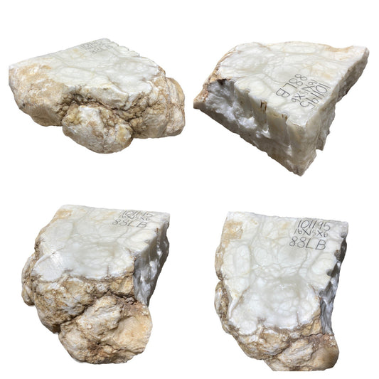 88lb Mario's White Translucent Alabaster 16x15x6 #101195