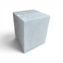 Mario's Italian White Translucent Alabaster Cut Block 22lb 6x6x7.5