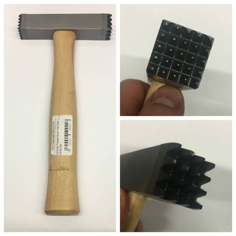 Carbide-Tipped Bush Hammer w/Handle – The Compleat Sculptor, Inc