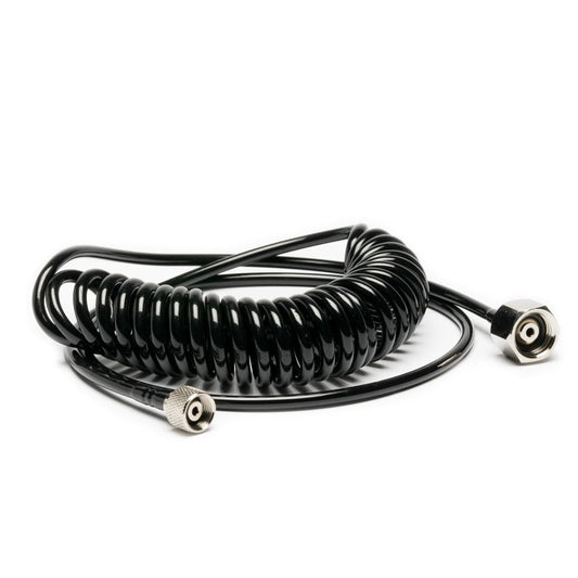 6' Cobra Coil Airbrush Hose with Iwata Airbrush Fitting and 1/4" Compressor Fitting