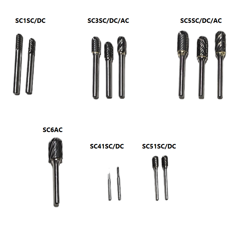 Cylinder Radius End Carbide Burrs – The Compleat Sculptor, Inc