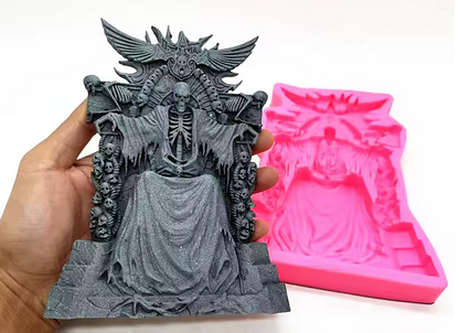 Death Throne Silicone Mold 7x5x3/4