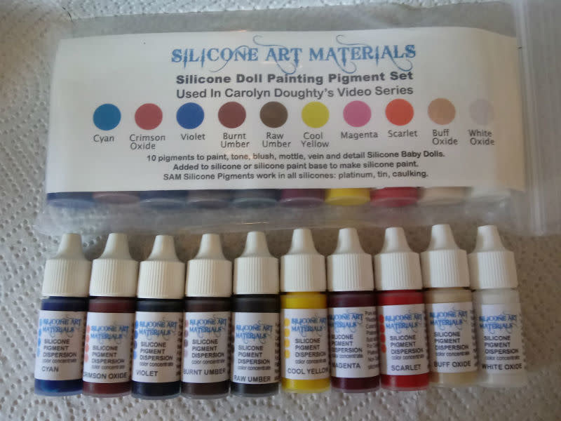 Juego de pigmentos para pintura de muñecas de silicona, 7 ml, 10 piezas