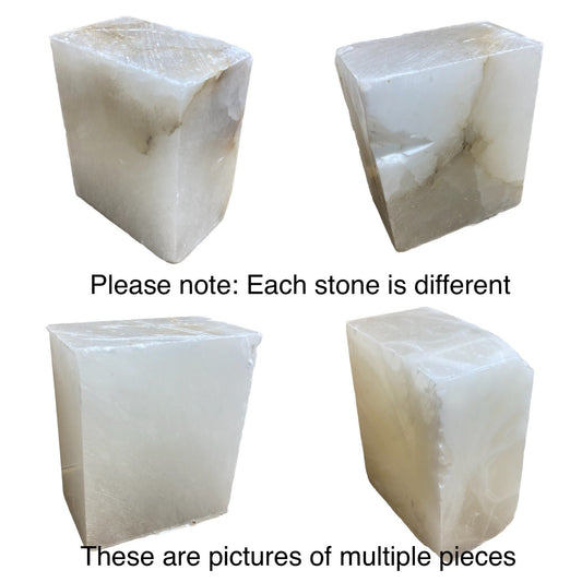 8lb Mario's White Alabaster Cut Block 6x5x3 #101204