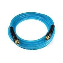 Flexeel Hose, 1/4'' x 25', 1/4'' mpt Strain Relief Fittings, Transparent Blue PFE40254T