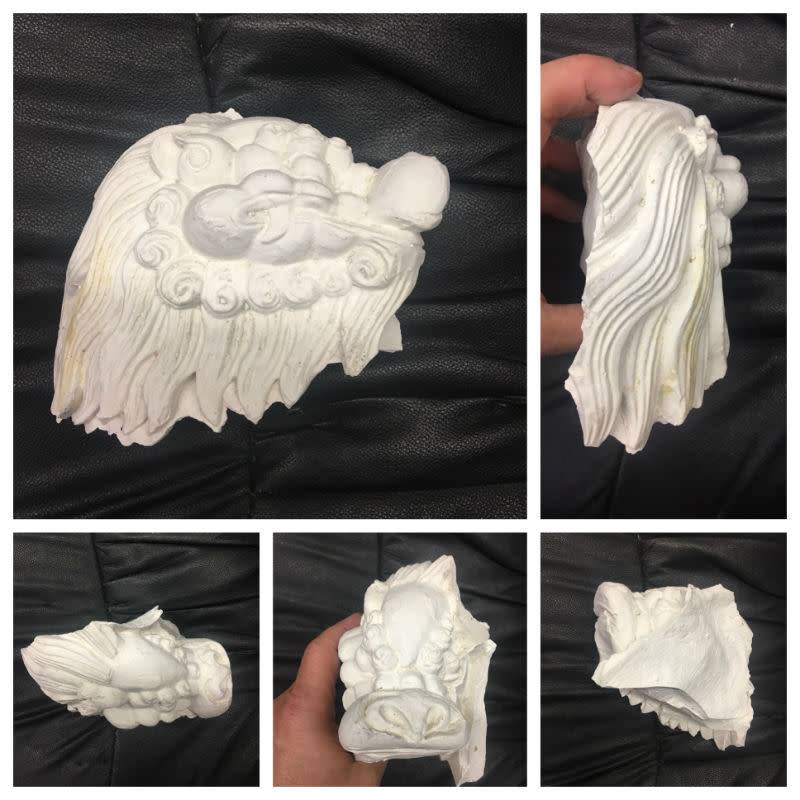 Plaster Foo Dog Fragment