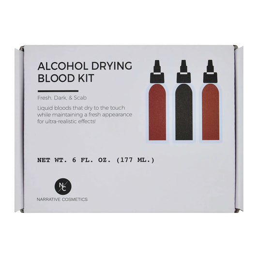 Secado de sangre con alcohol: sangre líquida ultrarrealista que se seca al tacto