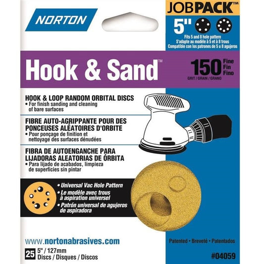 Hook and Sand 150 grit 5"x 5" and 8" 25 pack