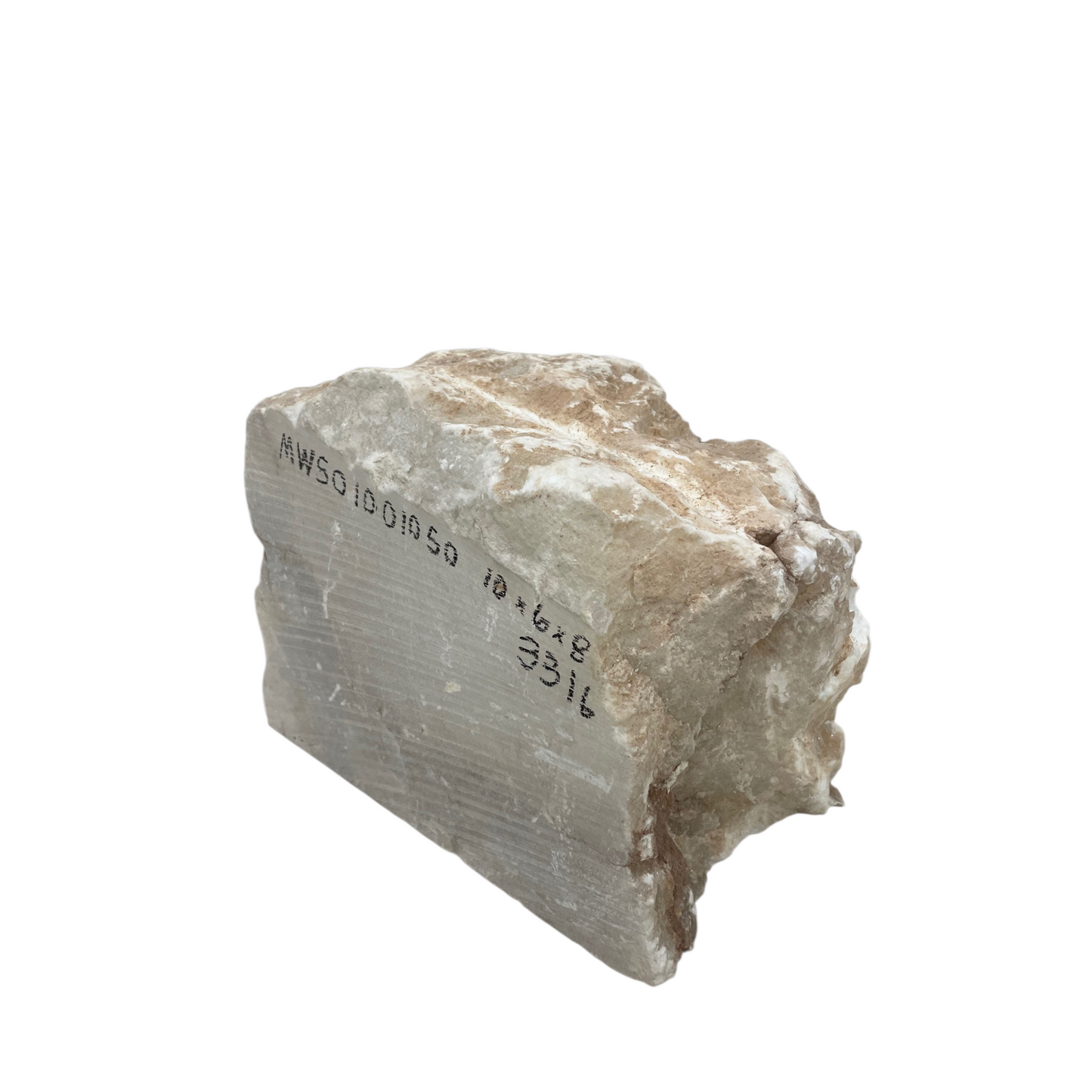 33lb Mario's White Translucent Alabaster 10x6x8 MWS01001050