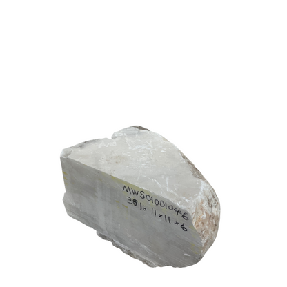 38lb Mario's White Translucent Alabaster 11x11x6 MWS01001046