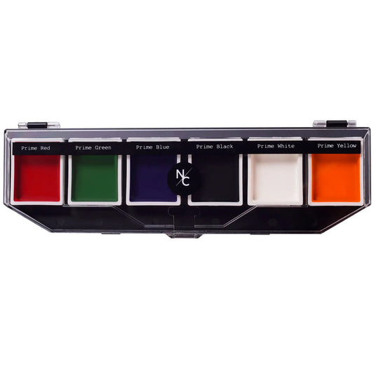 Paleta de maquillaje primaria activada con alcohol de 6 colores en cámara