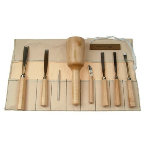 Basic Wood Carving Tool Set of 9 K5A - The Compleat Sculptor – The ...