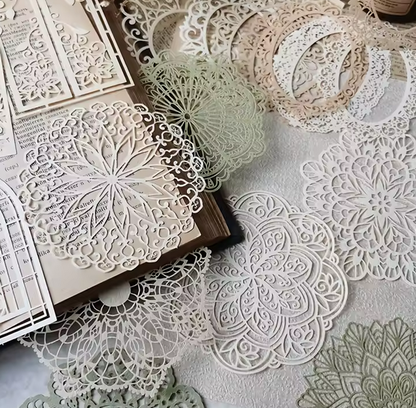 10 pcs Lace Stencil Craft Paper