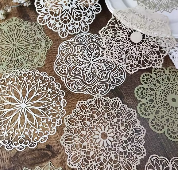 10 pcs Lace Stencil Craft Paper