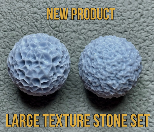 Bolas de textura - Juego de 2 piedras de textura de piel grandes