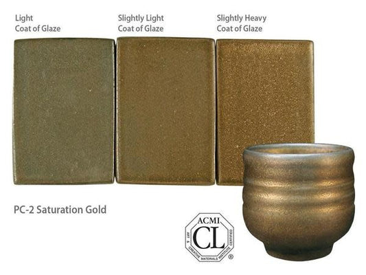 High Fire Potters Choice Glaze Saturation Gold PC-02