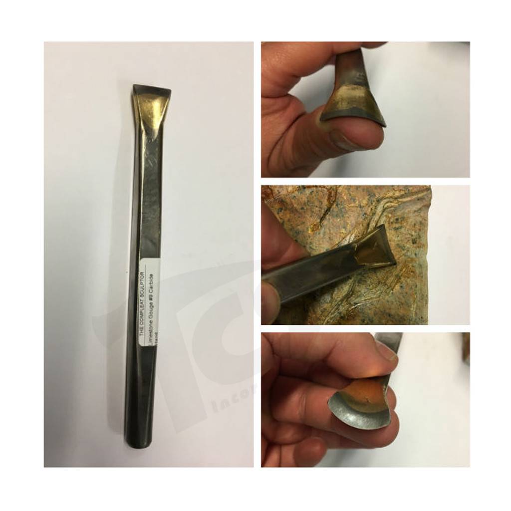 Limestone Gouge #9 Carbide Hand - The Compleat Sculptor – The Compleat ...