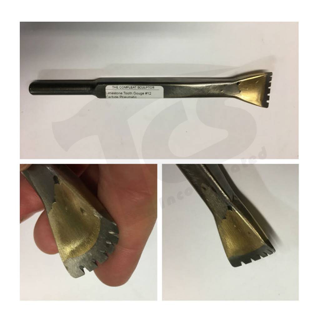 Limestone Tooth Gouge #12 Carbide Pneumatic - The Compleat Sculptor ...