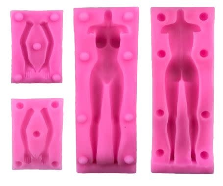 Molde de Silicona Figura Femenina (4 partes)