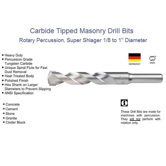 Carbide Tipped Roto Percussion Drill Bits