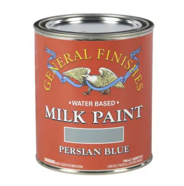 Cuarto de pintura de leche azul persa