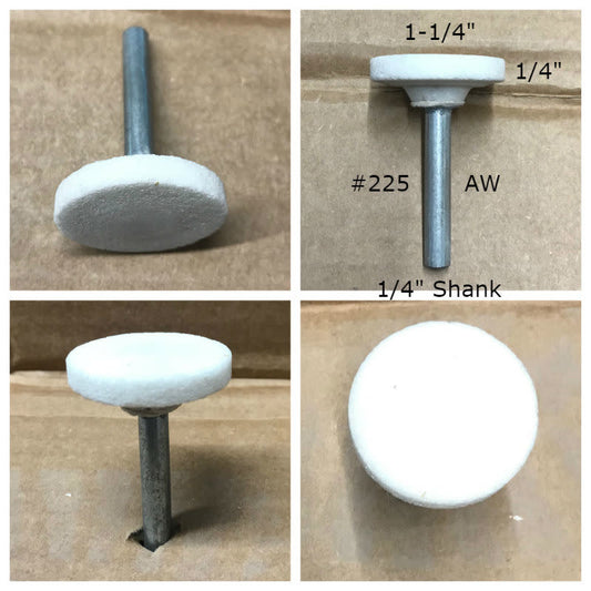 #225 Aluminum Oxide Mounted Stone AW #225 1-1/4x1/4 (1/4 shank)