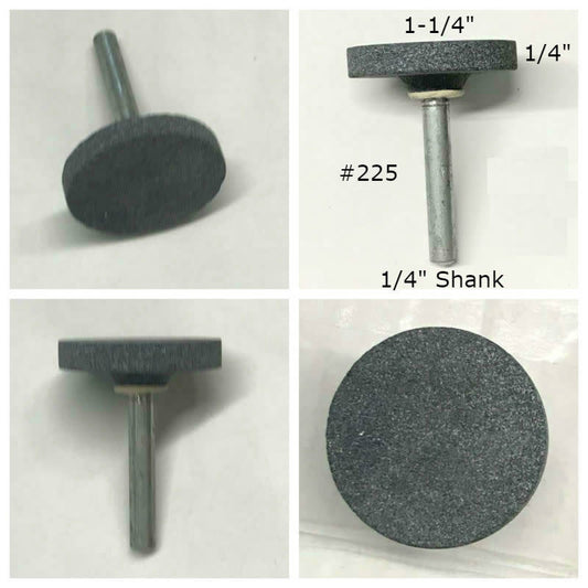 Silicon Carbide Mounted Stone Disc #225 1-1/4x1/4 (1/4 shank) CU
