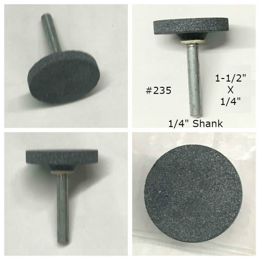 Silicon Carbide Mounted Stone Disc #235 1-1/2x1/4 (1/4 shank) CU