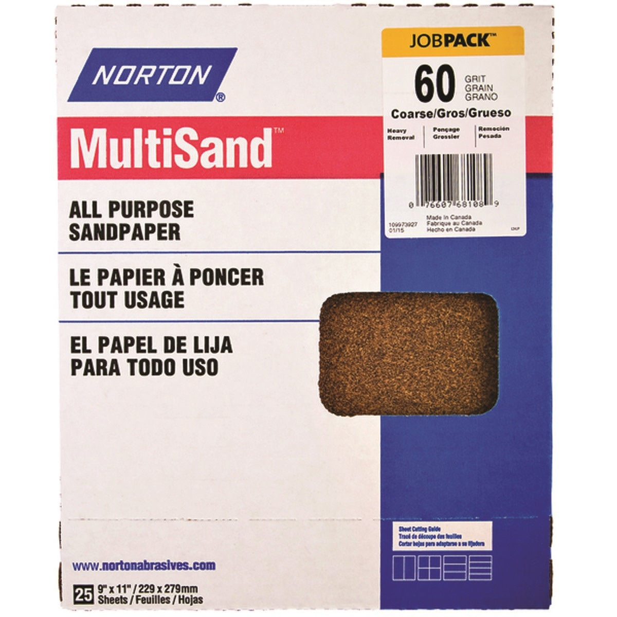 Multisand Aluminum Oxide 60D 9"x11" 25pk