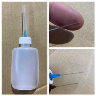 Botella de aplicación de aguja de 2" calibre 26