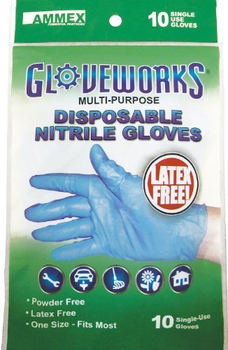 Nitrile Gloves One-size-fits-all 10 pack