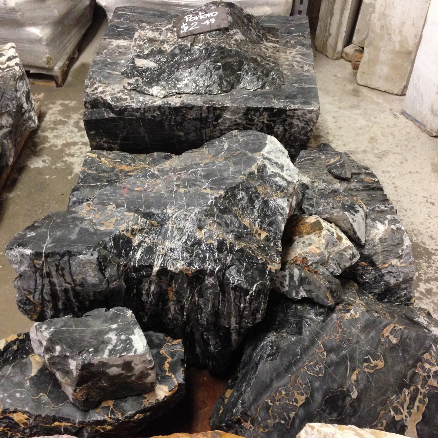 Portoro Black And Gold Marble Per Pound